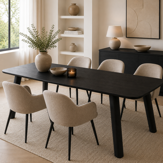 Nijwie Eetkamertafel Salo 220 - Intens zwart
