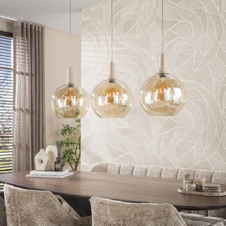 WoonStijl Hanglamp 3 Lichts Sfera beige
