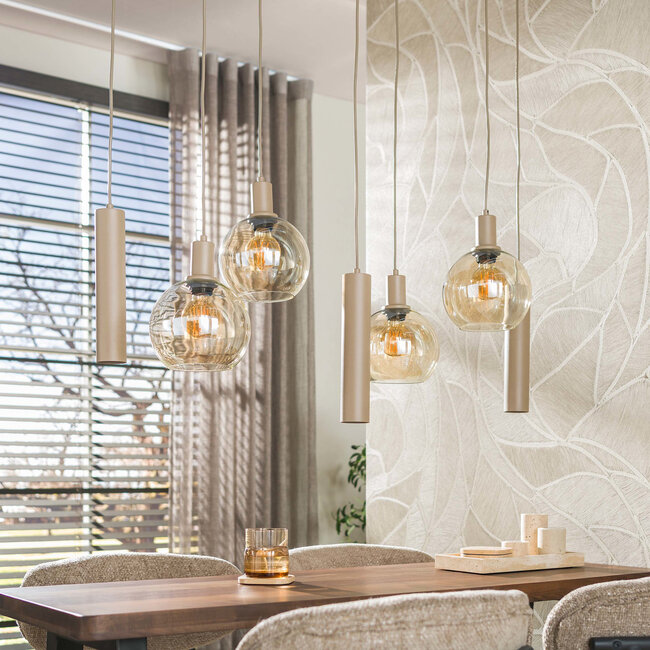 WoonStijl Hanglamp 4+3L Sfera beige