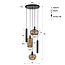 WoonStijl Hanglamp Serene getrapt 5-lichts Sienna bruin