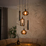 WoonStijl Hanglamp Serene getrapt 5-lichts Sienna bruin