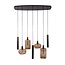 WoonStijl Hanglamp Serene 4+3-lichts Sienna Bruin