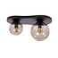 WoonStijl Plafondlamp Bubble 2-lichts Sienna bruin