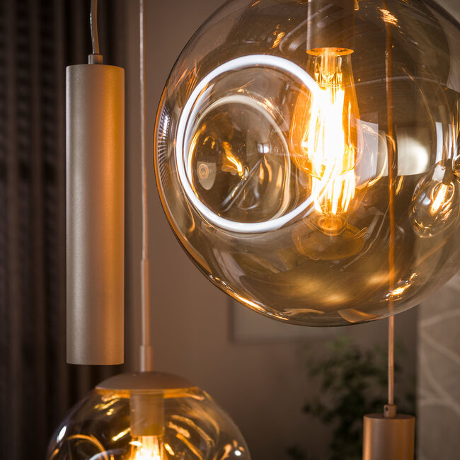 WoonStijl Hanglamp Stellar pendel 5+4-lichts Beige