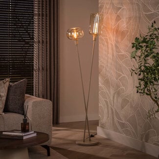 WoonStijl Vloerlamp Serene 2-lichts Beige