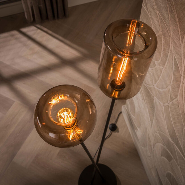 WoonStijl Vloerlamp Serene 2-lichts Sienna Bruin