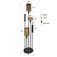 WoonStijl Vloerlamp Serene switch getrapt 2+3-lichts Sienna bruin