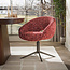WoonStijl Armstoel Cupa draaibaar Delviro bordeaux rood - frame bruin
