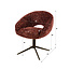 WoonStijl Armstoel Cupa draaibaar Delviro bordeaux rood - frame bruin