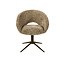 WoonStijl Armstoel Cupa draaibaar Delviro Delviro champagne - frame bruin
