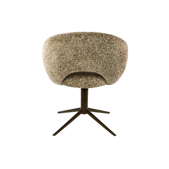 WoonStijl Armstoel Cupa draaibaar Delviro Delviro champagne - frame bruin