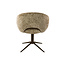 WoonStijl Armstoel Cupa draaibaar Delviro Delviro champagne - frame bruin