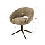 WoonStijl Armstoel Cupa draaibaar Delviro Delviro champagne - frame bruin