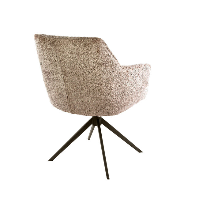 WoonStijl Armstoel Pull draaibaar Alura zand - Bruin frame