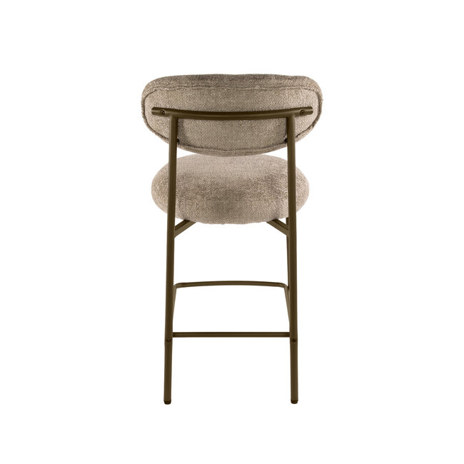 WoonStijl Barstoel Round Cargo zand - frame bruin