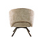 WoonStijl Fauteuil Salon Cross draaibaar Monti zand- frame bruin