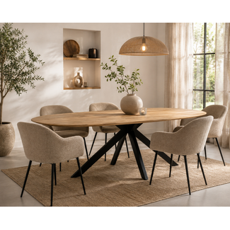 Benoa Eettafel Mango Deens Ovaal 200 cm