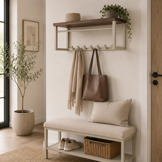 Nijwie Antigua kapstok 64 met hoedenplank en 7 haken - Welcome Home Collection