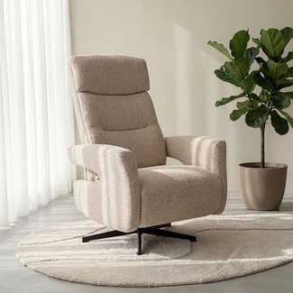 Label51 Elektrische Relaxfauteuil Tampere Naturel Royal Boucle
