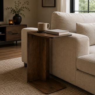 Benoa Banktafel Jade recht bruin mango
