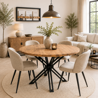Benoa Eetkamertafel Yana mango rond - 140 cm