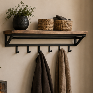Benoa Kapstok mango industrial metaal 120 cm