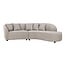 MySofa Novi Hoekbank Lichtgrijs 3-zits + Lounge Rechts