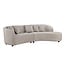 MySofa Novi Hoekbank Lichtgrijs 3-zits + Lounge Rechts