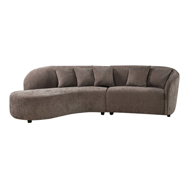 MySofa Novi Hoekbank Grijs Lounge Links + 3-zits