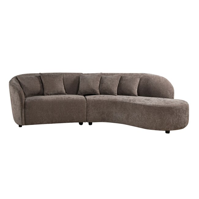 MySofa Novi Hoekbank Donker Grijs 3 zits + Lounge Rechts