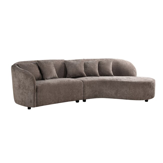MySofa Novi Hoekbank Donker Grijs 3 zits + Lounge Rechts