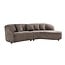 MySofa Novi Hoekbank Donker Grijs 3 zits + Lounge Rechts
