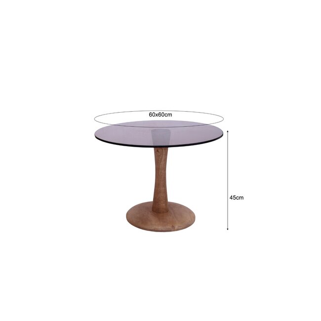 Brix Bijzettafel Brix Faye Almond 60 cm