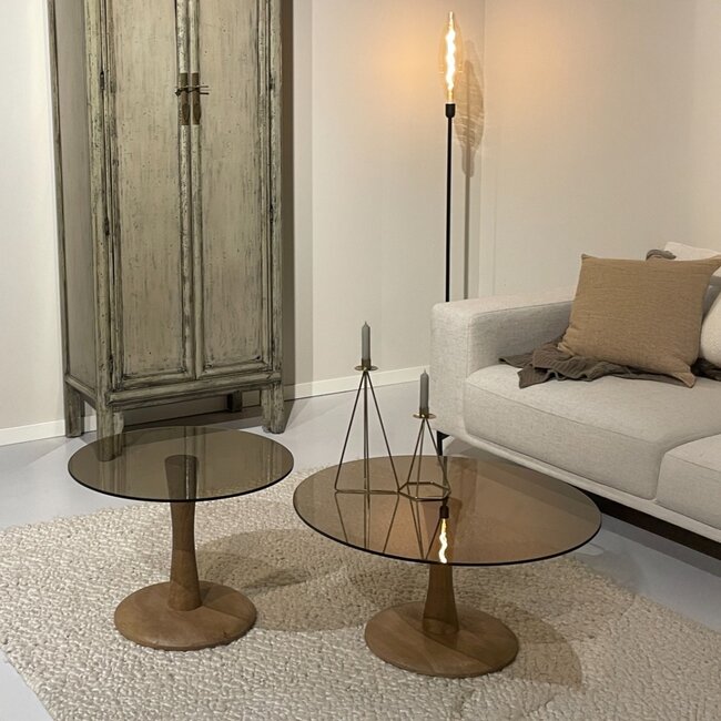Brix Bijzettafel Brix Faye Almond 75 cm