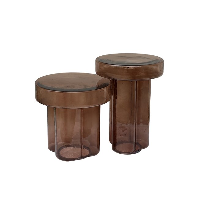 Brix Bijzettafel Brix Lio Smoke Bruin 37cm