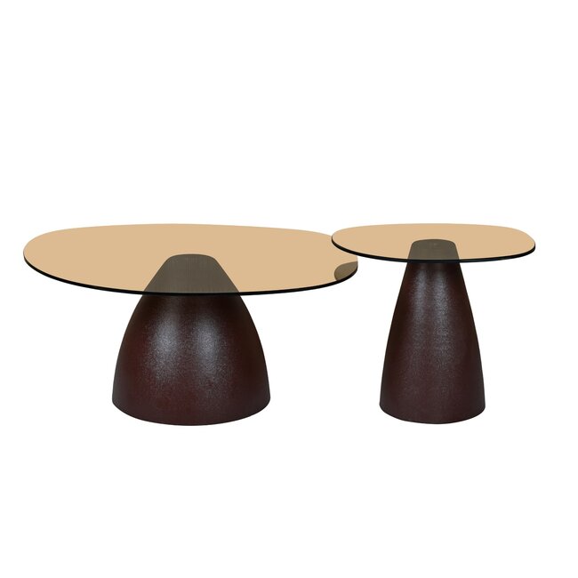 Brix Bijzettafel Brix Mylon Bruin 50cm