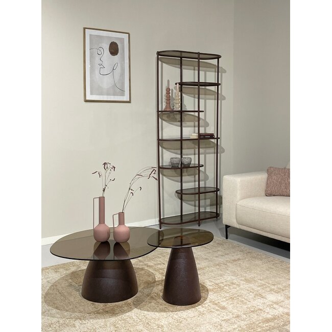 Brix Bijzettafel Brix Mylon Burgundy 50cm