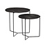 Livingfurn Bijzettafel Mason Zwart/Zwart Set of 2
