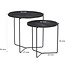 Livingfurn Bijzettafel Mason Zwart/Zwart Set of 2