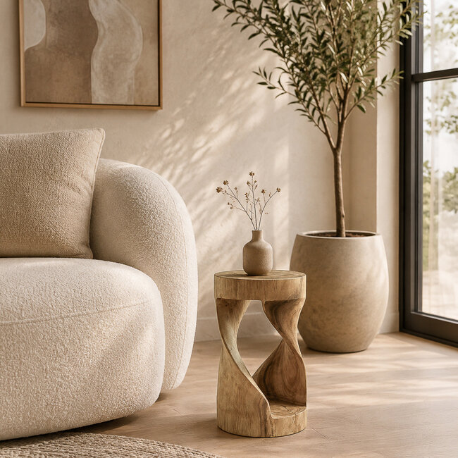 Livingfurn Bijzettafel Suar Stool