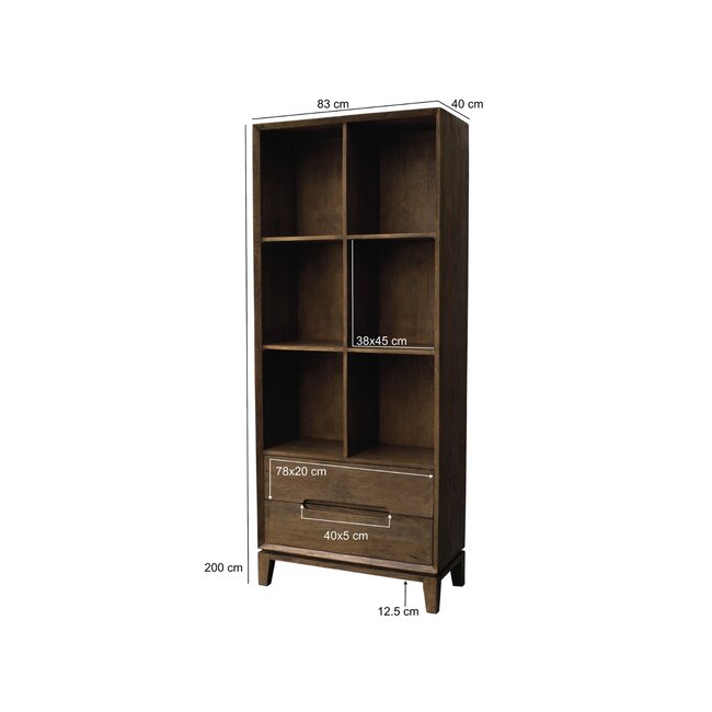 Livingfurn Boekenkast Cortez 83 cm