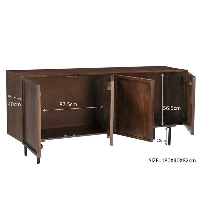 Livingfurn Dressoir Elan Bruin 180cm