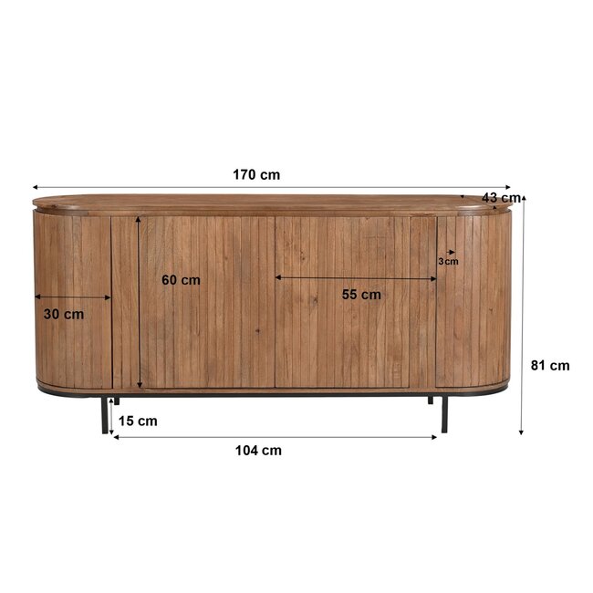 Livingfurn Dressoir Noor 170cm