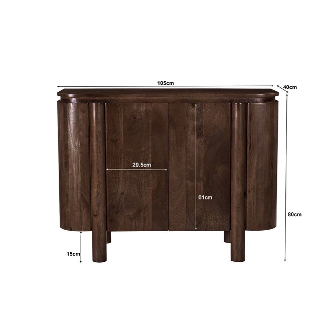 Livingfurn Dressoir Salano Bruin 105cm