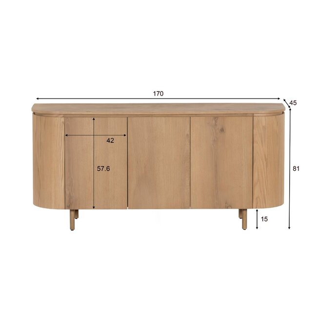 Livingfurn Dressoir Tobago 170cm