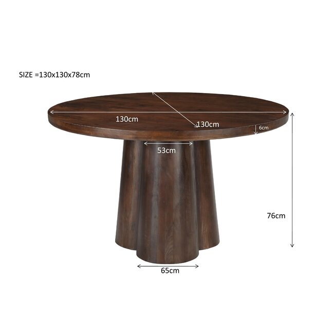 Livingfurn Eetkamertafel Brix Clubs 130cm