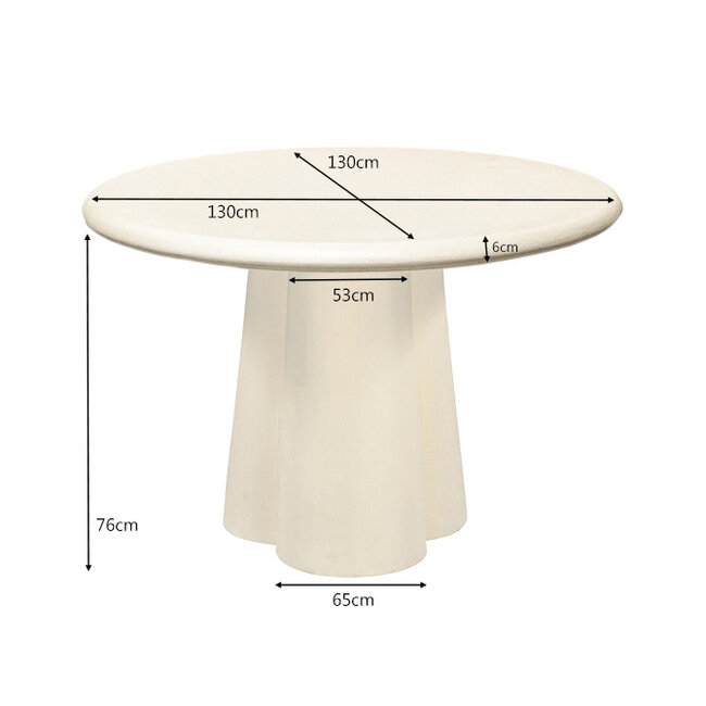Brix Eetkamertafel Brix Clubs Sandy 130cm