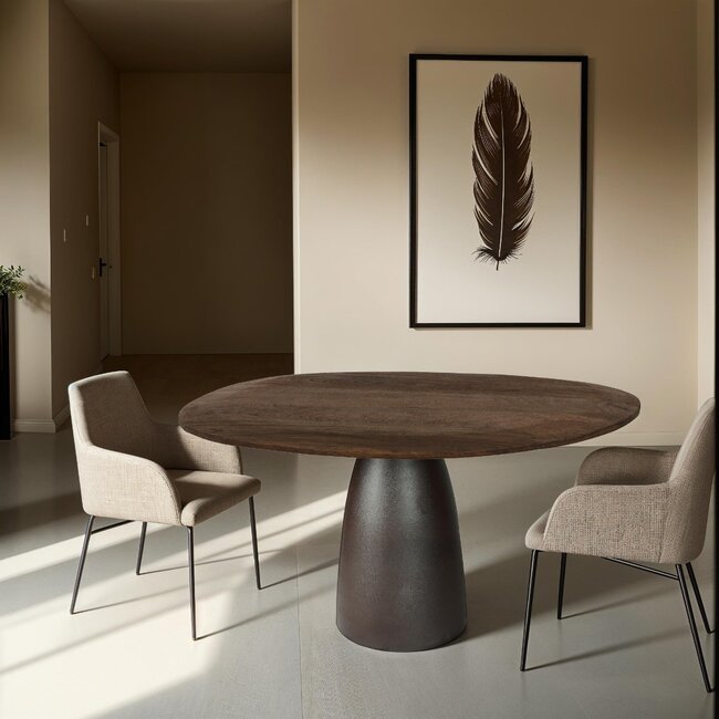 Brix Eetkamertafel Brix Marron Espresso 140cm