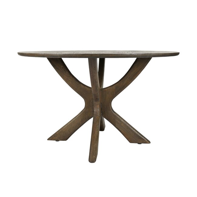 Brix Eetkamertafel Brix Montreaux Rond Bruin 130cm