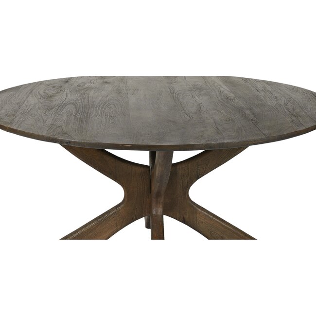 Brix Eetkamertafel Brix Montreaux Rond Bruin 130cm